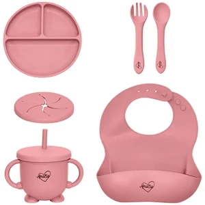 Juego Vajilla Bebe Silicona de 7 piezas