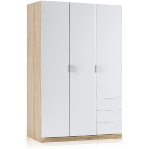 Habitdesign Armario Ropero de Tres Puertas y Tres Cajones